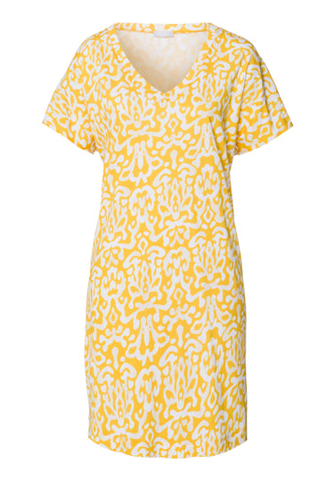 Sleep And Lounge Cotton V-Neck Nightdress 90cm | Golden Ornament 74855-3006